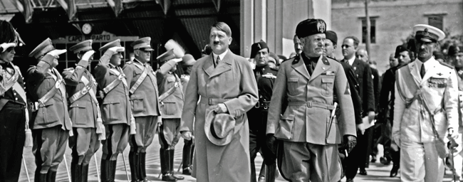 Hitler and Mussolini. Visit to Italy.