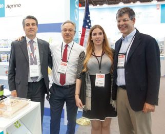 Summer Fancy Food Show 2018: Agrino SA, Athens, Greece: Marc Schmettau, Agis Pistiolas Marketing & Exports Director, Elli-Eleni Konstantinidou (PEMETE), Constantinos Constantinidis (Source Atlantique).