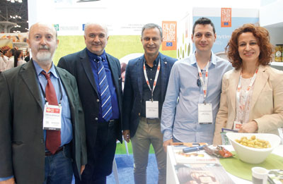 Summer Fancy Food Show 2018: Amalthia SA, Aitoliko, Greece: Vasilis Antzoulis, Publisher Triiris magazine, Konstantinos Lyros, Konstantinos Zoukas, Athanasios Zoukas and Evangelia Zouka.