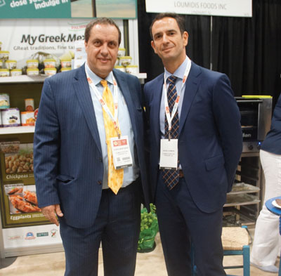 Summer Fancy Food Show 2018: Loumidis Foods, Lyndhurst, NJ: Vlasis Anastasiou Sales Manager, and Jason Loumidis, Executive Manager.