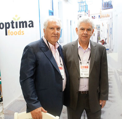 Summer Fancy Food Show 2018: Optima Foods, Deer Park, NY: Kostas Mastoras Chairman, and James Hronis VP, partner.